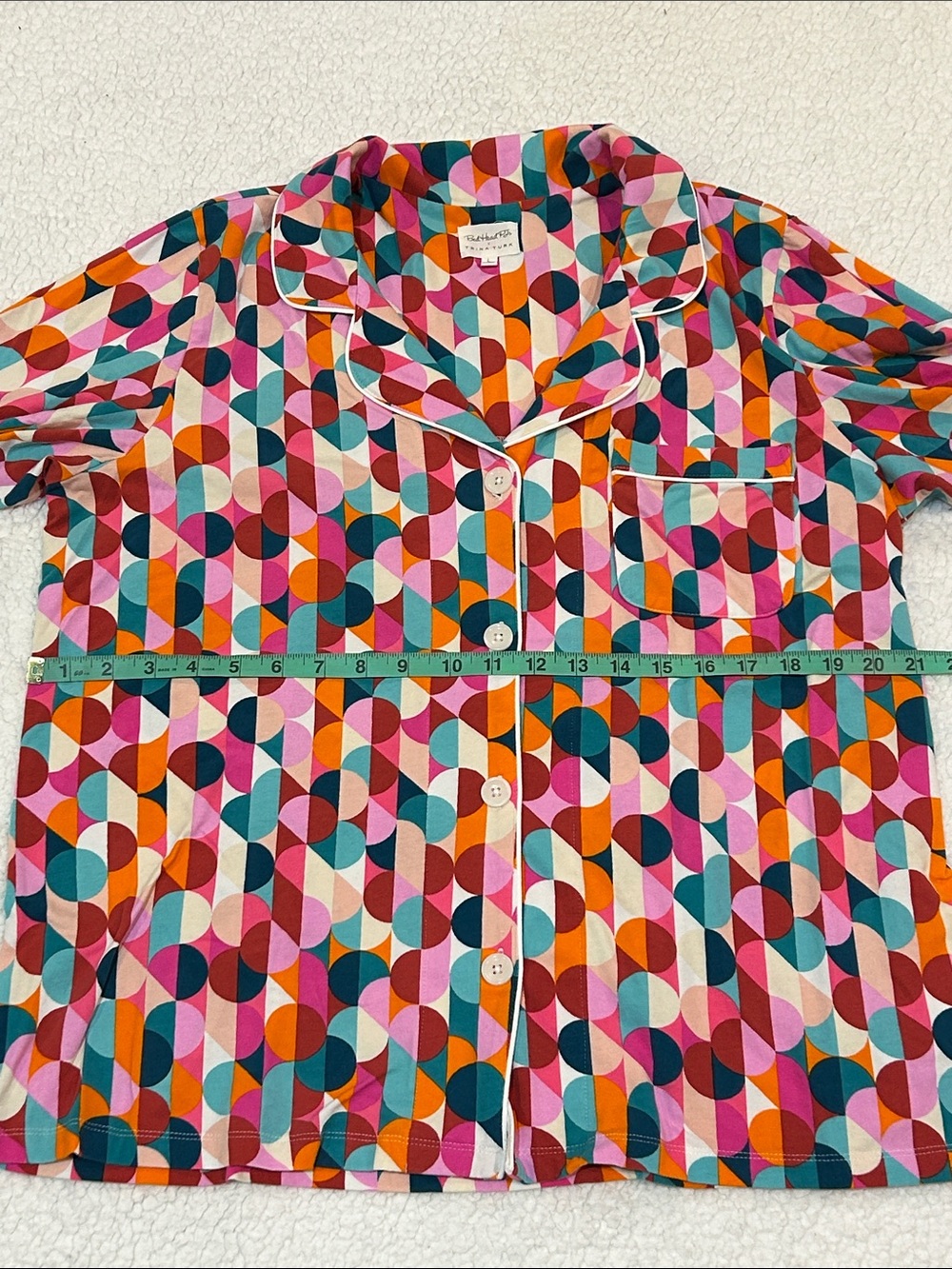 Trina Turk x Bedhead PJs Geometric-Print Long Jersey Pajama Set size Large - Picture 8 of 16